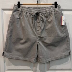 NWT Simply Southern Gray Corduroy Men's Shorts With Drawstring Size XL